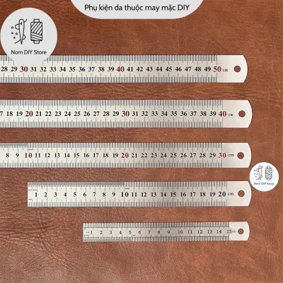 Stainless Steel Ruler Thick Type 15cm 20cm 30cm 50cm Leather Craft Tools Handbags Wallets Handmade DIY