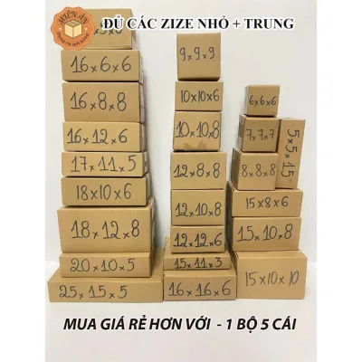 Thùng hộp carton size nhỏ, thùng giấy đóng hàng nhiều kích thước