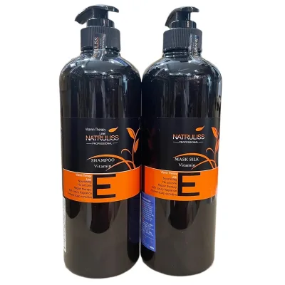 Vitamin Shampoo and Steamer to Care for Dry, Damaged Hair and Bleach Natruliss 750Mlx2