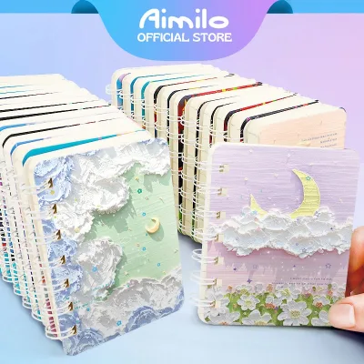 Aimilo Sổ Tay Lò Xo A7 Mini Dễ Thương - 50 Trang Có Dòng Kẻ Nhỏ Gọn Họa Tiết Hoạt Hình Đáng Yêu