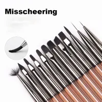 2026 Acrylic Móng Tay Bút Dụng Cụ Cho Làm Móng Tay Thiết Kế Thời Trang 1 Pc Nâu Móng Tay Bàn Chải Phụ Kiện Cho DIY Nghệ Thuật Trang Trí