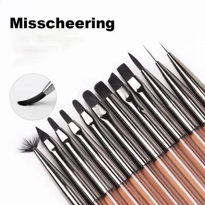 2026 Acrylic Móng Tay Bút Dụng Cụ Cho Làm Móng Tay Thiết Kế Thời Trang 1 Pc Nâu Móng Tay Bàn Chải Phụ Kiện Cho DIY Nghệ Thuật Trang Trí