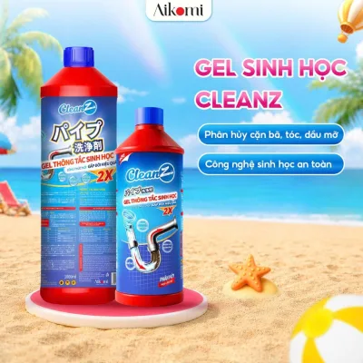 Gel sinh học CleanZ phòng tắc nghẽn, vệ sinh đường ống rửa bát, rửa mặt, khử mùi hôi hiệu quả