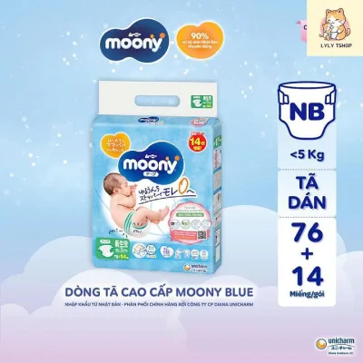 Bỉm tã dán, Bỉm tã quần Moony Xanh Cao cấp nhập khẩu chính hãng cho Bé