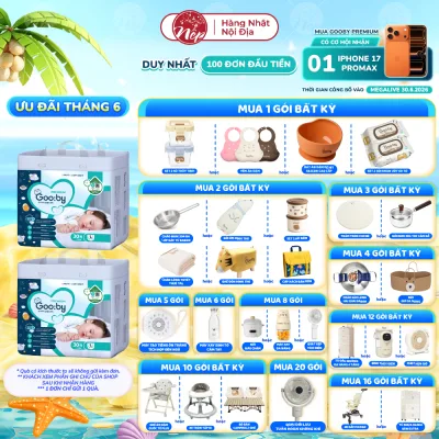Tã/bỉm quần Gooby Premium - Chuyên gia bỉm đêm, chống trào đến 12h đủ size M/L/XL/XXL - nepshop1