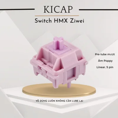 Switch HMX Ziwei - linear - âm poppy dành cho bàn phím cơ, không lắp được cho phím HE