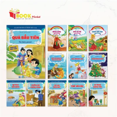 Truyện - Bộ 20 cuốn,Bộ 10 cuốn,Bộ 5 cuốn Truyện Cổ Tích,Truyện Ngụ Ngôn,Truyện Kể Mầm Non Song Ngữ Việt-Anh (ngẫu nhiên)