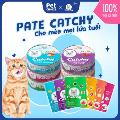 Pate Catchy 70g và 160g, pate trong thạch cho mèo mọi lứa tuổi đầy đủ hương vị thơm ngon