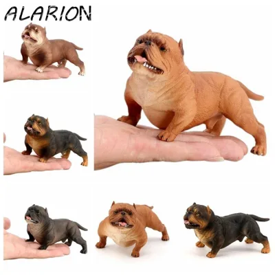 Mô hình chó ALARION, Mô hình động vật Mô phỏng giáo dục Bulldog, Trang trí sân vườn Đồ trang trí chắc chắn thực tế Bộ sưu tập tượng Pitbull