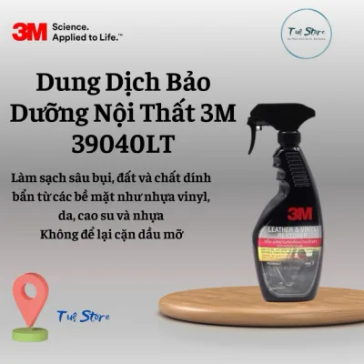 Chai Xịt Dưỡng Bóng và Bảo Vệ Nội Thất Ô Tô 3M Leather & Vinyl Cleaner/Restorer 39040LT Chiết lẻ 50ML - Nhập khẩu 3M
