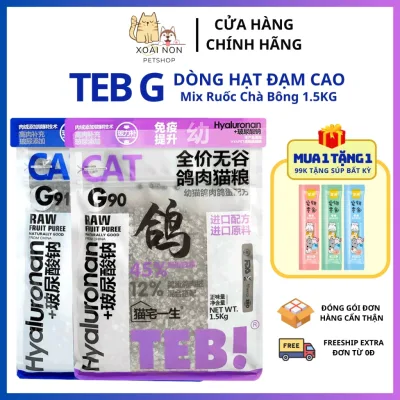 Hạt Teb G Cho Mèo 42 ~ 45% Protein Hạt Không Độn Ngũ Cốc, Dinh Dưỡng Cao Hạt Cho Mèo Con & Lớn 1,5Kg