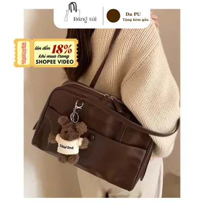 Túi Xách Nữ Túi Đeo Vai ChiO Dáng Dài Công Sở Chất Liệu Da Mềm Tặng Kèm Charm Gấu Phong Cách Hàn Quốc Đăng Túi DK074