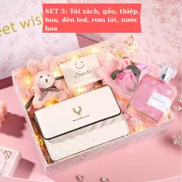 Set quà tặng bạn gái túi xách nữ ngày sinh nhật valentine 20/10 ý nghĩa cho người yêu GIZEN SET26