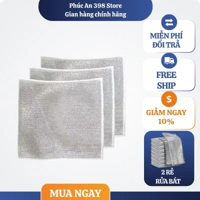 Khăn rửa chén Tấm lưới kim loại đa năng rửa chén xoong nồi đa năng Khăn rửa chén