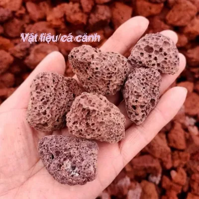 1kg nham thạch đỏ - đen dùng cho Bể cá Bể thủy sinh phụ kiện lọc