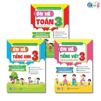 Sách - Ôn Hè Toán, Tiếng Việt Và Tiếng Anh Lớp 3 - Dành Cho Học Sinh Lớp 3 Lên Lớp 4