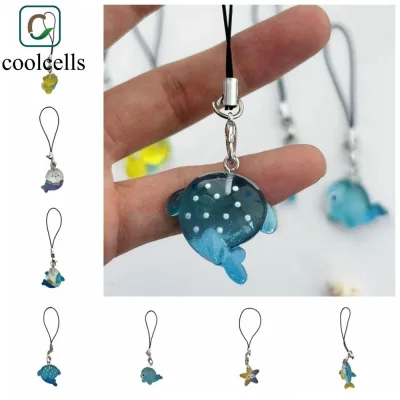 Coolcells Dây Xích Điện Thoại Cá, Móc Khóa Dây Treo Điện Thoại, Dây Điện Thoại Di Động Sao Biển Cá Voi Cá Mập Xanh Dây Điện Thoại Di Động Quà Tặng