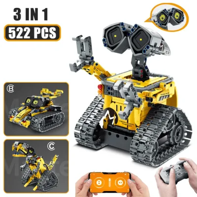 Thành phố 3 IN 1 kỹ thuật RC Robot đua xe khủng long khối xây dựng APP điều khiển từ xa lập trình gạch đồ chơi cho trẻ em quà tặng Tương thích với LEGO