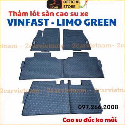 Rubber Floor Mats for Vinfast Limo Green / Mvp 7 Vehicles, Thick Molded, 3 Rows of Seats, Easy to Clean