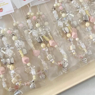 Ngôi Sao Ngọc Trai Đính Hạt Dây Điện Thoại Dây Treo Điện Thoại Quyến Rũ Dây Đeo Điện Thoại Mùa Hè Handmade Di Động Dây Quà Tặng Trang Sức