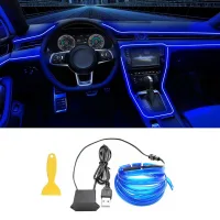 Dây Đèn LED Dẻo 5M Trang Trí Nội Thất Ô Tô, Đèn Neon EL, Đèn Trang Trí Tự Chế, Đèn LED Tạo Không Khí Tiệc Tùng, Đèn USB, Đèn Tự Động