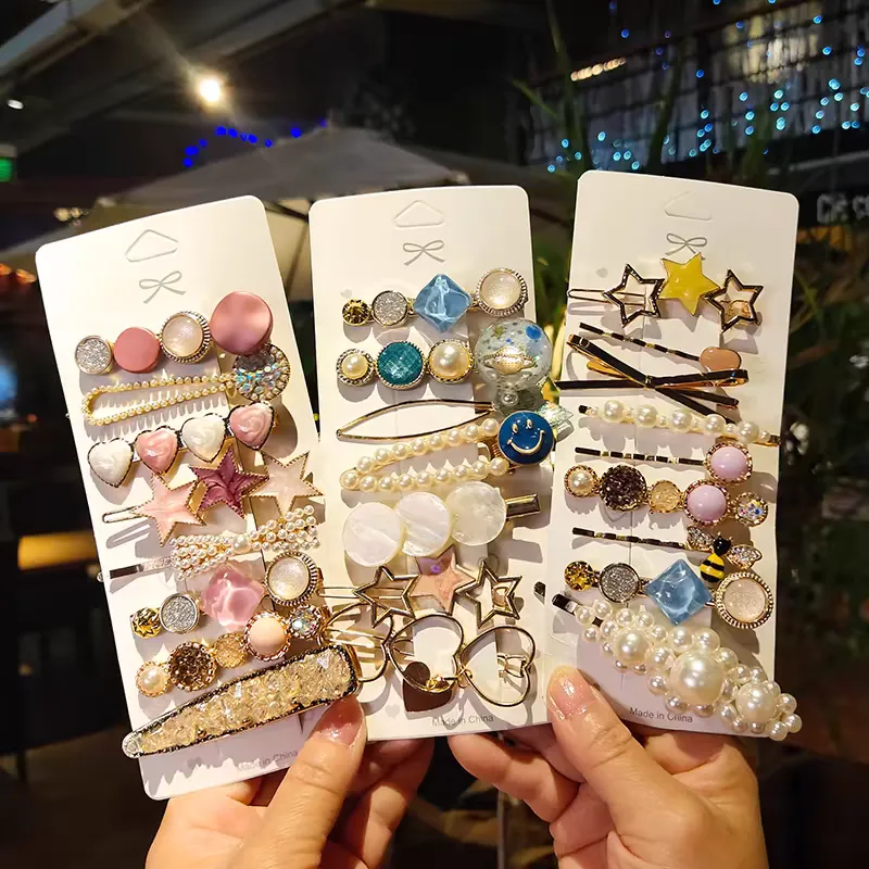 Set kẹp tóc mix mẫu đa dạng siêu xinh phong cách Hàn cho bạn gái - Phụ tóc xinh phong cách Hàn rẻ sập sàn Lazada