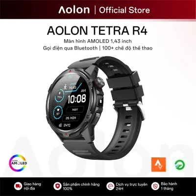 Aolon Tetra R4 Đồng hồ thông minh xịn | GPS | AMOLED | Strava | Theo dõi sức khỏe | Chống nước 1ATM