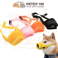 Rọ mõm cho chó bằng vải lưới thoáng khí, mềm, nhẹ và có thể điều chỉnh kích thước
