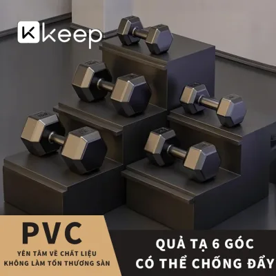Tạ Tay KEEP Tập Gym Yoga Thể Dục Tại Nhà 2KG 4KG 10KG 15KG 20KG Nhựa PVC Cao Cấp Chống Xước Vỡ Sàn