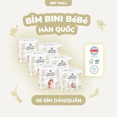 Bỉm BINI BéBé Hàn Quốc – Mềm mịn, thấm hút nhanh, khô thoáng cả ngày Bỉm Dán/ Quần Chống Tràn Thoáng Khí Bỉm