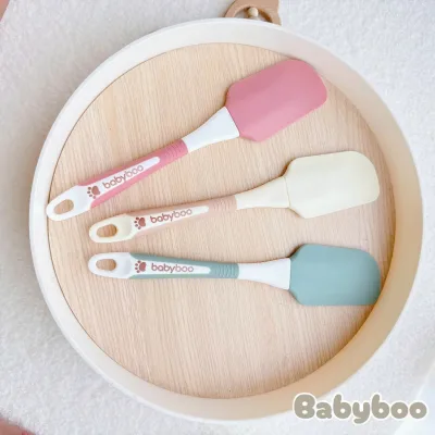 Vá Đảo Silicon Babyboo Quấy Cháo Ăn Dặm Cho Bé Phới Dẹt Silicon Dụng Cụ Nhà Bếp 3 Màu An Toàn Tiện Lợi