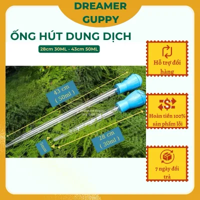 Ống Hút Cặn Hồ Cá, Chuyên Dụng Để Hút Phân Cá, Cặn Bẩn - Kích Thước 30ml, 50ml (Màu Sắc Giao Ngẫu Nhiên)