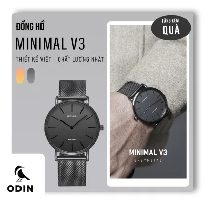 Đồng hồ Nam Minimal ODIN V3 - phong cách tối giản - Máy Nhật SK PC20 - chống nước 3ATM - Bảo hành 12 tháng