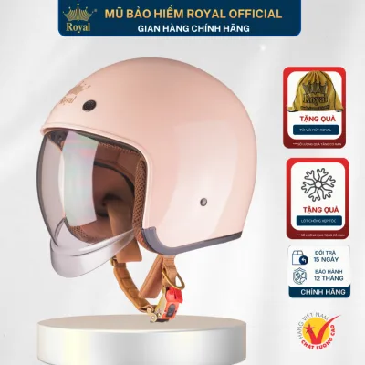 Mũ Bảo Hiểm Royal M139 Chính Hãng Kính Âm Chắn Gió Full Mặt Cho Nam Nữ, Mũ Bảo Hiểm 3/4 Royal M139 Chính Hãng