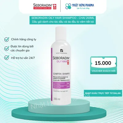 Seboradin Oily Hair Shampoo 200ml for Oily Hair, Cares for Scalp Inflammation, Seborrheic Dermatitis, and Dandruff.