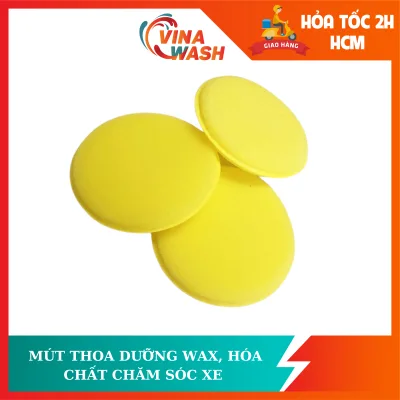 Mút tròn thoa wax/ thoa dưỡng hóa chất chăm sóc xe ô tô