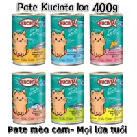 Pate lon 400g KUCINTA nhiều topping cá và hải sản cho mèo - Milky Pet