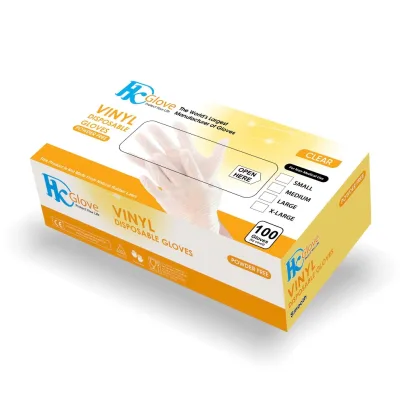 Găng tay trong suốt Vinyl, Găng tay không bột dai dẻo làm bằng nhựa PVC chuyên dùng cho Spa Thẩm Mỹ