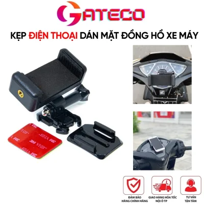 Bộ Kẹp Điện Thoại Dán Lên Mặt Đồng Hồ Xe Máy, Đế Cài Dễ Dàng Tháo Lắp Kèm Keo 3m