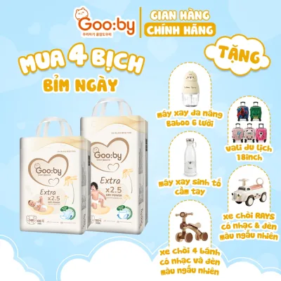4 Bịch Tã/bỉm Gooby Extra mềm mại, chống tràn, siêu thấm hút đủ size cho bé 4-30KG