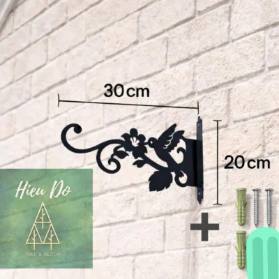 Móc Treo Lồng Chim Giỏ Hoa Cây Cảnh Nghệ Thuật tặng kèm vít nở Chất Liệu Kim Loại sơn tĩnh điện Sang Trọng ML01