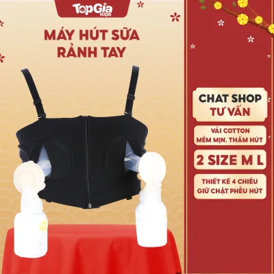 Áo hút sữa rảnh tay TopGiaKids CHÍNH HÃNG dùng cho máy hút sữa vải cotton dày dặn thoáng khí đồ mẹ và bé