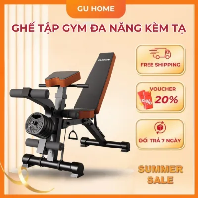 Ghế Tập Gym Kèm Tạ, Ghế Tập Tạ Đa Năng Gấp Gọn, Tập Ngực, Tập Cơ Bụng, Tập Vai, Bắp Chân, Dụng Cụ Tập Gym M226