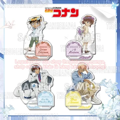 SALE (TẶNG KÈM CARD) Mô hình Standee DETECTIVE CONAN ver VÒNG HOA Thám tử lừng danh tượng acrylic anime mica chibi