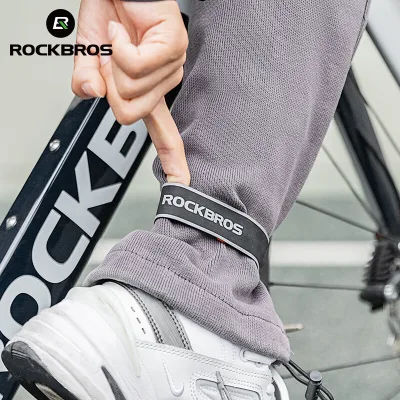 ROCKBROS Bicycle Trouser Strap Road Bike Mountain Bike Ankle Elastic Tight Belt Running Cycling Men Women Ribbon Bike Accessories