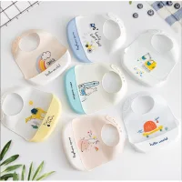 Yếm Ăn Dặm Cho Bé Silicone Có Máng, Yếm Ăn Dặm Silicon Có Máng Siêu Nhẹ Hình Mèo Đáng Yêu Cho Bé
