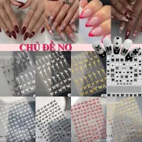 Sticker hình dán móng tay hoạ tiết nơ tiểu thư phong cách dễ thương Hàn Quốc dụng cụ trang trí móng tay nail nghệ thuật