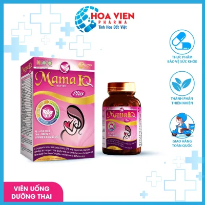 Viên Uống Bổ Bầu Mama IQ Plus Hoa Viên - Bổ Sung Sắt, Acid Folic, DHA, EPA và các Vitamin Tổng Hợp Cho Mẹ. Hộp 30 viên [CHÍNH HÃNG]