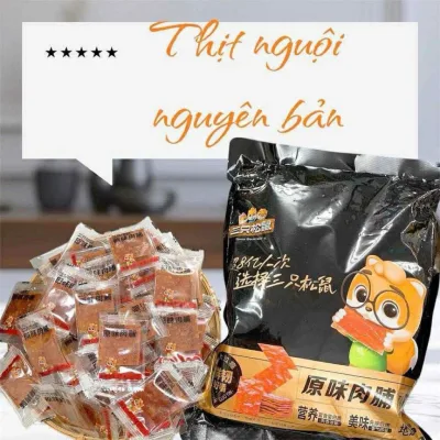 thịt heo nướng khô bịch to 120 gói hiệu 3 con sóc
