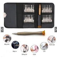 Bộ tua vít sửa chữa điện thoại/laptop 25 món trong 1 tặng kèm bao da HÀNG CHÍNH HÃNG đầu vít tôi kỹ vặn thoải mái không bị trầy tua vit da nang